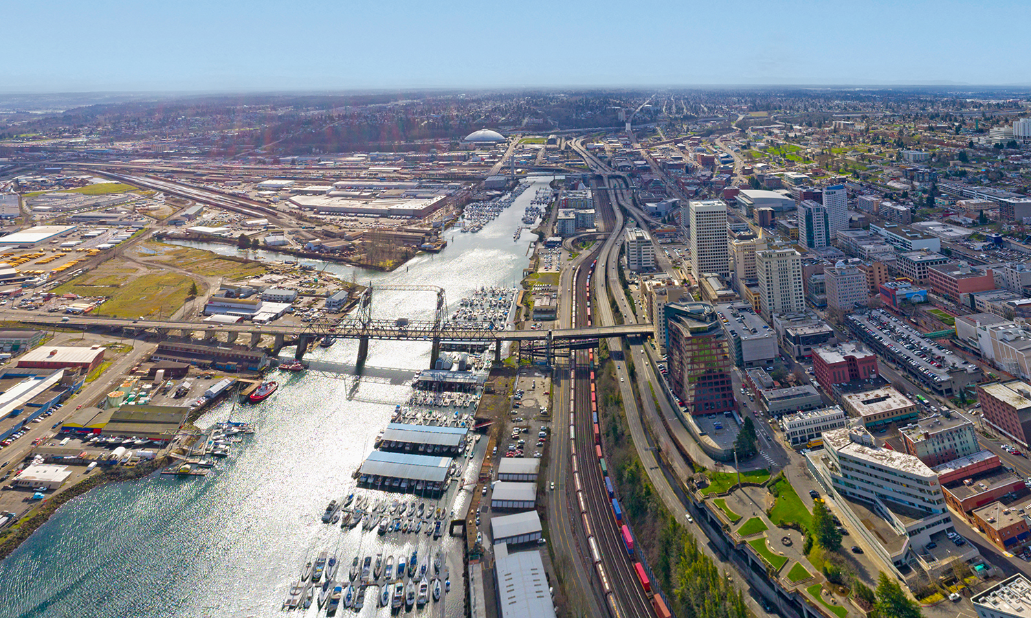 Aerial View of Tacoma, Washington